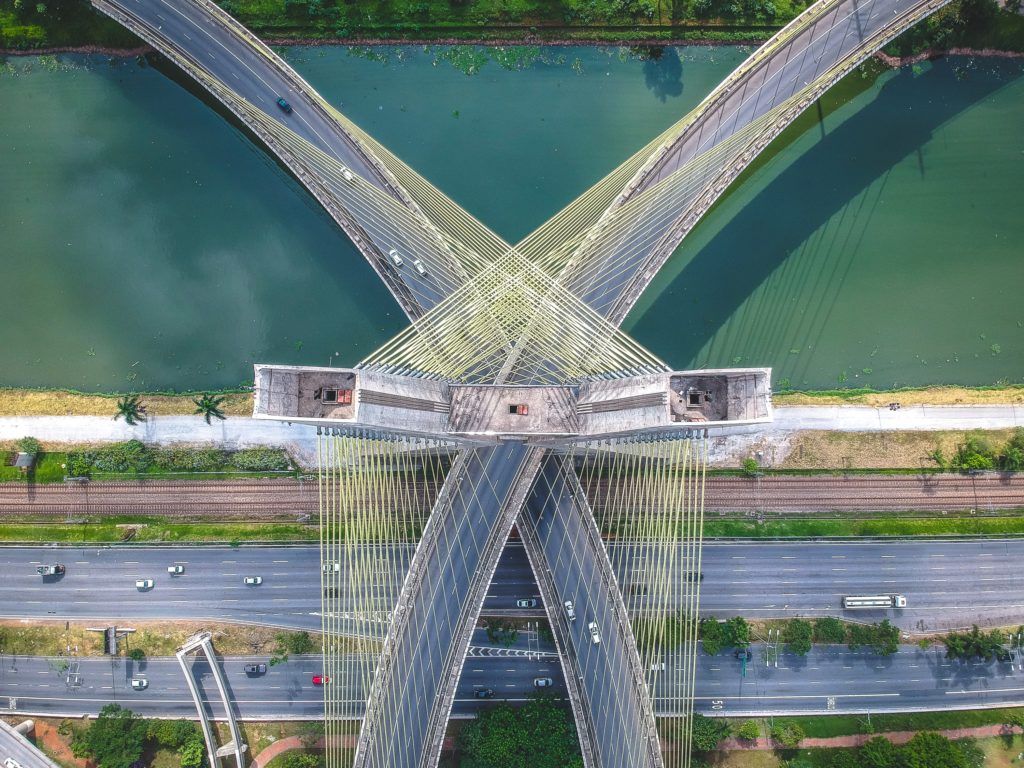 Aerial photography - drone photo of a bridge